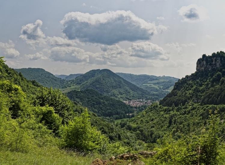 From the viewpoint of the Grottes du Cerdon