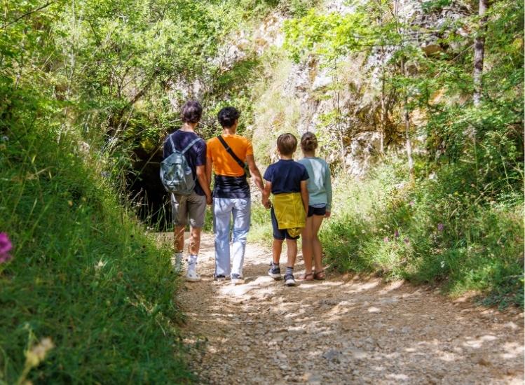 Family entry to the Grottes du Cerdon