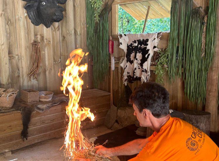 Taller de bomberos en grottes du cerdon