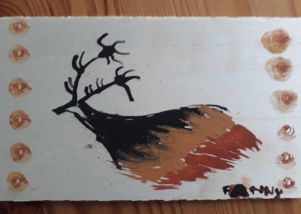 Dessin prehistorique aux Grottes du Cerdon