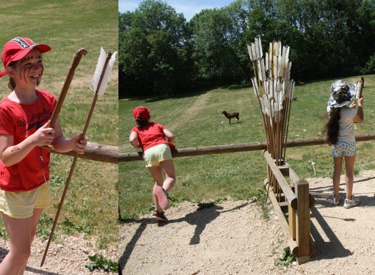 Actividad infantil con lanzamiento de lanza Grottes du Cerdon