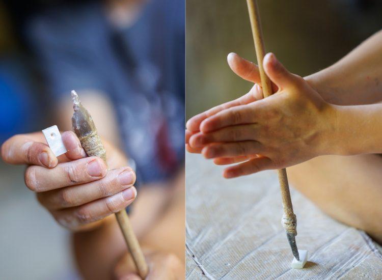 Activité aux Grottes du Cerdon atelier parure