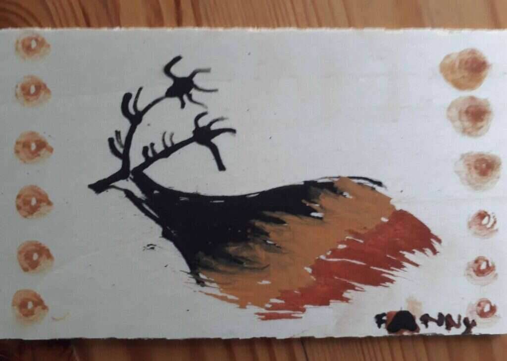 Dessin prehistorique aux Grottes du Cerdon