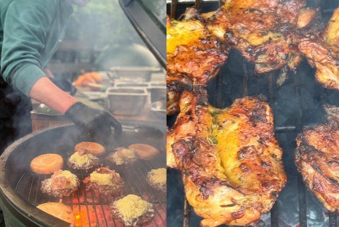 Green egg plancha restauration grottes du cerdon