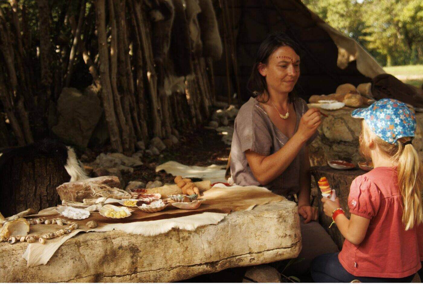 peinture facial préhistorique grottes du cerdon enfants